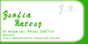 zsofia matesz business card